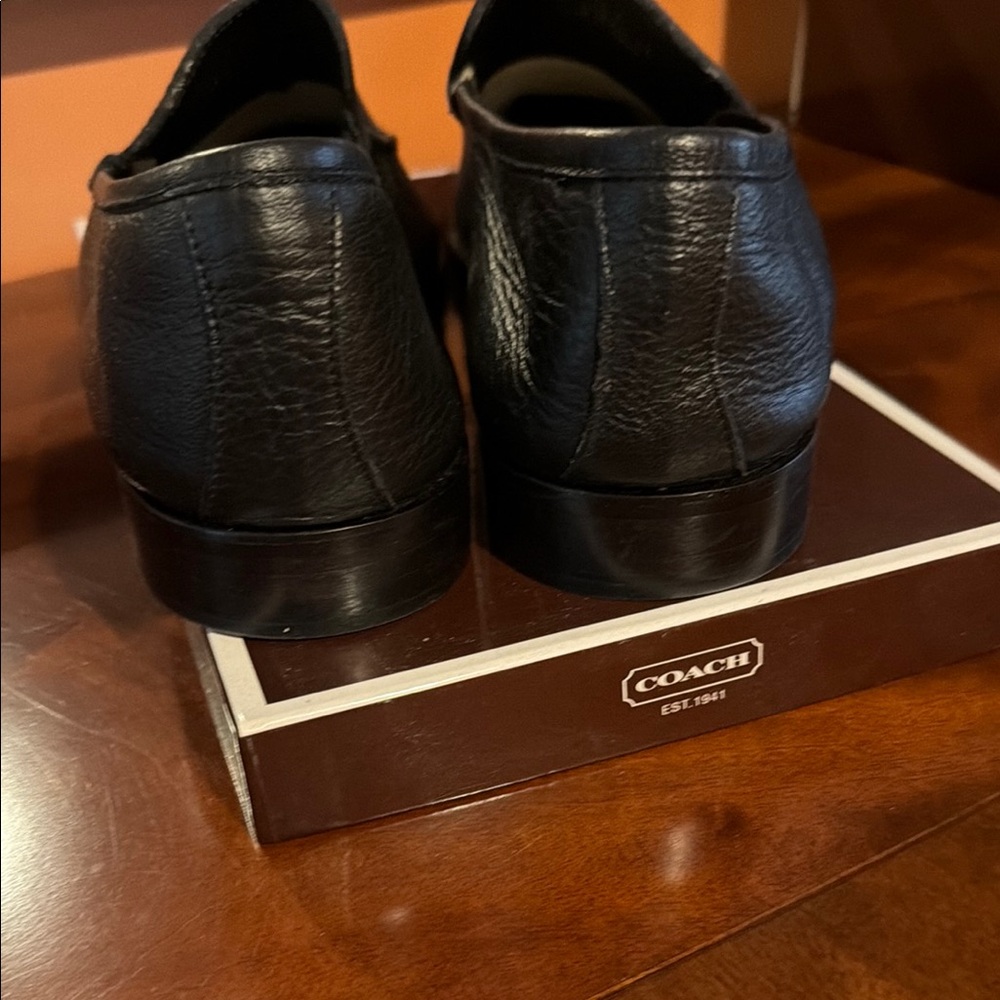 Coach Black Leather Slip-On Loafers for Men - Picture 6 of 7